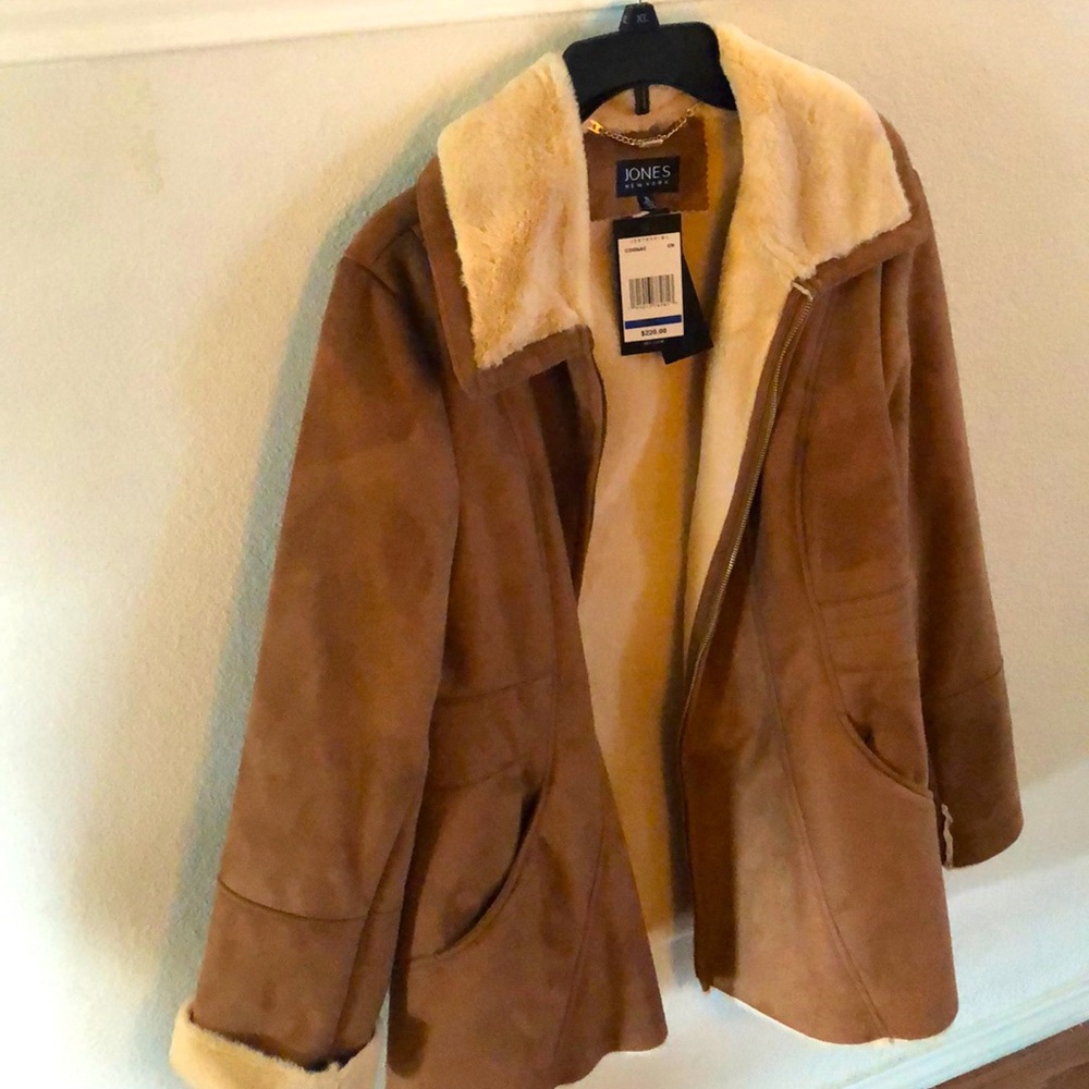 Jones New York Faux fur XL coat
